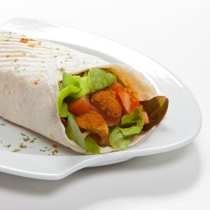 ein Wrap auf einem Teller